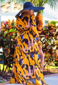 Alternative view of Janelle Sheer Cover-Up (Yellow Multi)