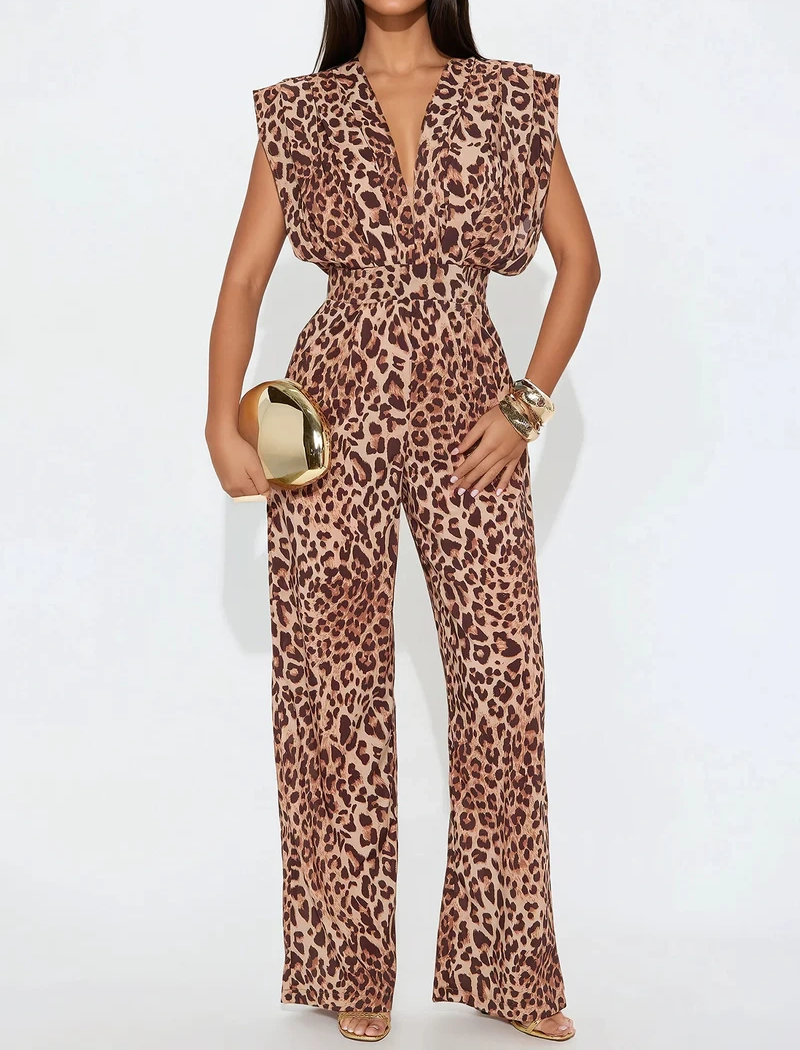 Annelise Leopard Jumpsuit