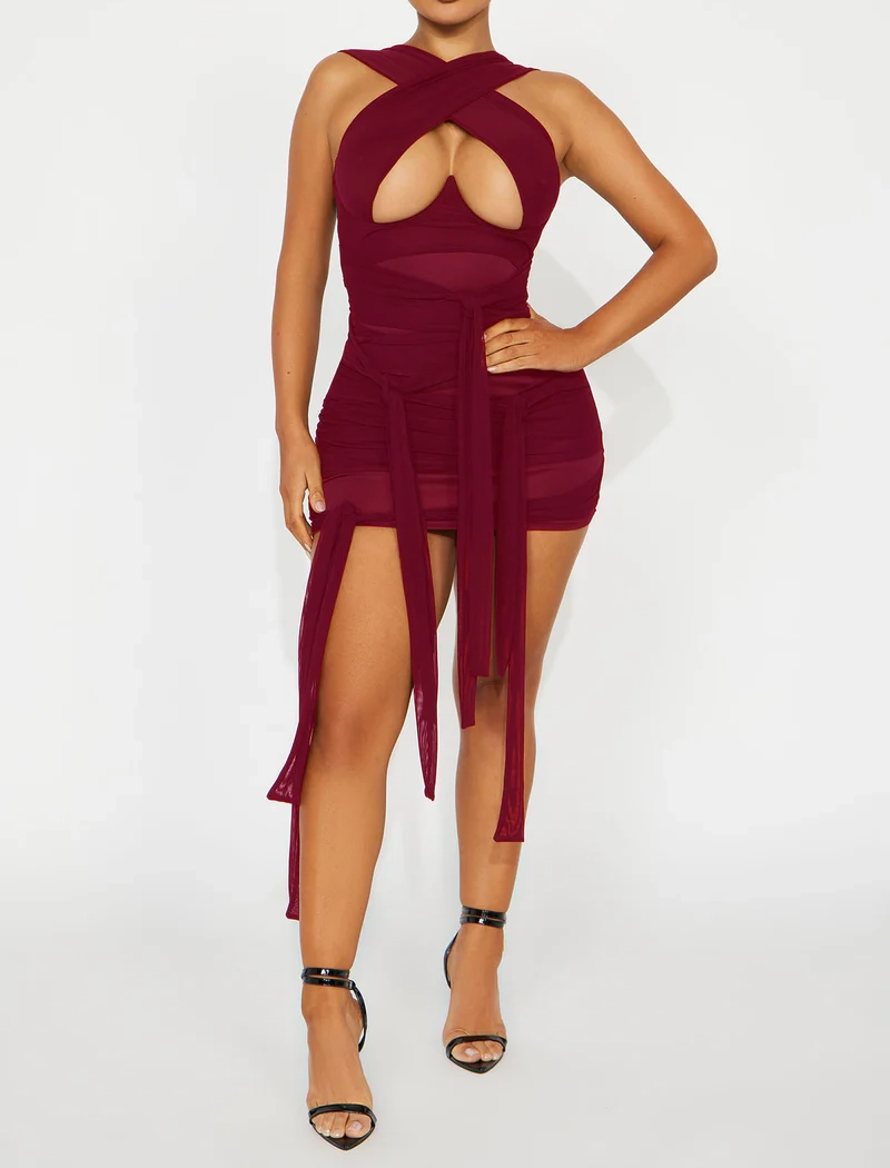 Ruby Mesh Mini Dress