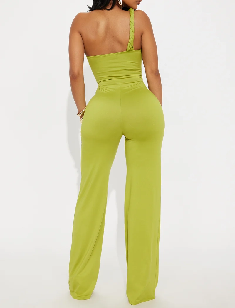 Alternative view of Sasha Braided Cut Out Jumpsuit (Chartreuse)