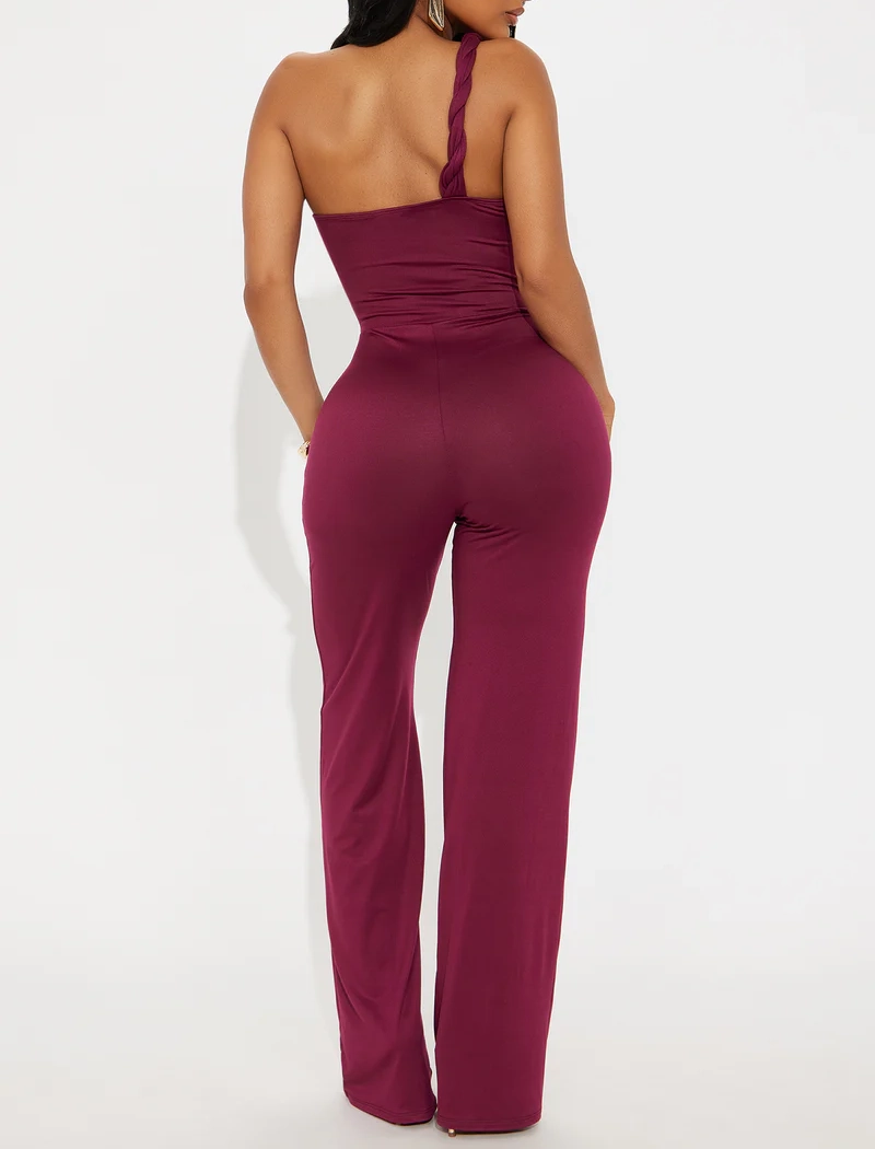Alternative view of Sasha Braided Cut Out Jumpsuit (Wine)