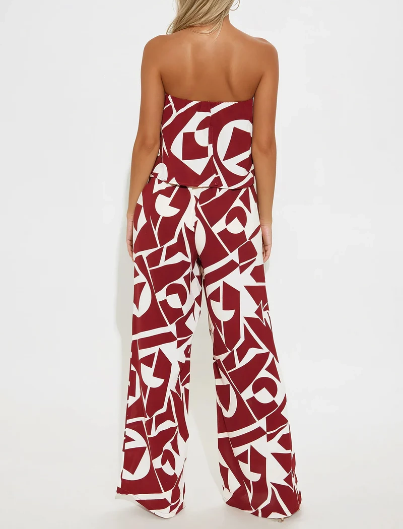 Alternative view of Valentina Geometric Strapless Jumpsuit